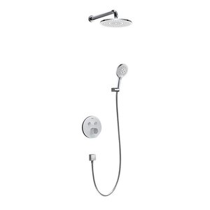 Изображение товара Душевая система Black&White Universe 7776U U7776, термостатическая, цвет хром, стекло белое