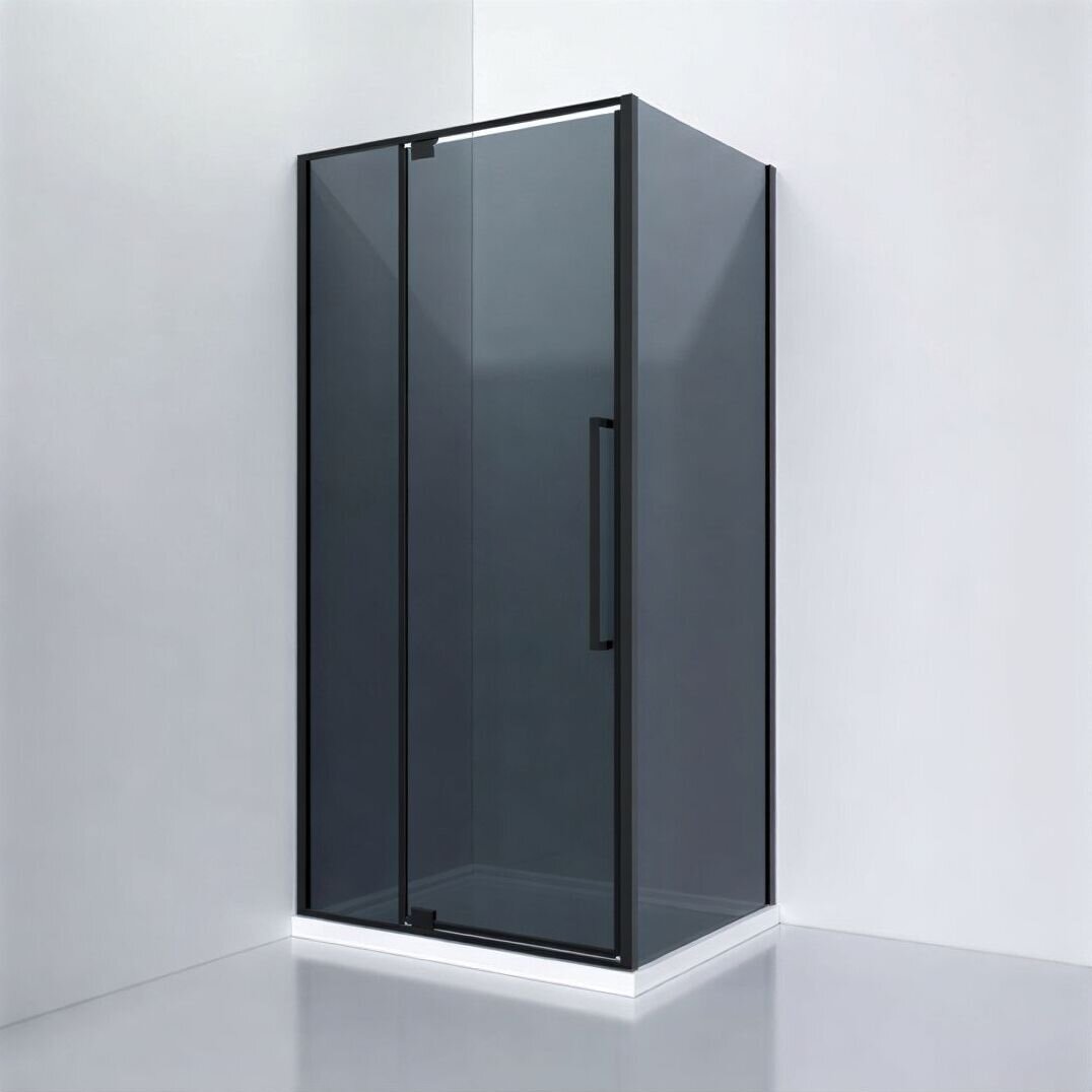 Изображение товара Душевой уголок Black&White Stellar Wind S812 BG, 90 x 90 см, стекла серые, профиль черный матовый, 812900G Изображение товара Душевой уголок Black&White Stellar Wind S812 BG, 90 x 90 см, стекла серые, профиль черный матовый, 812900G
