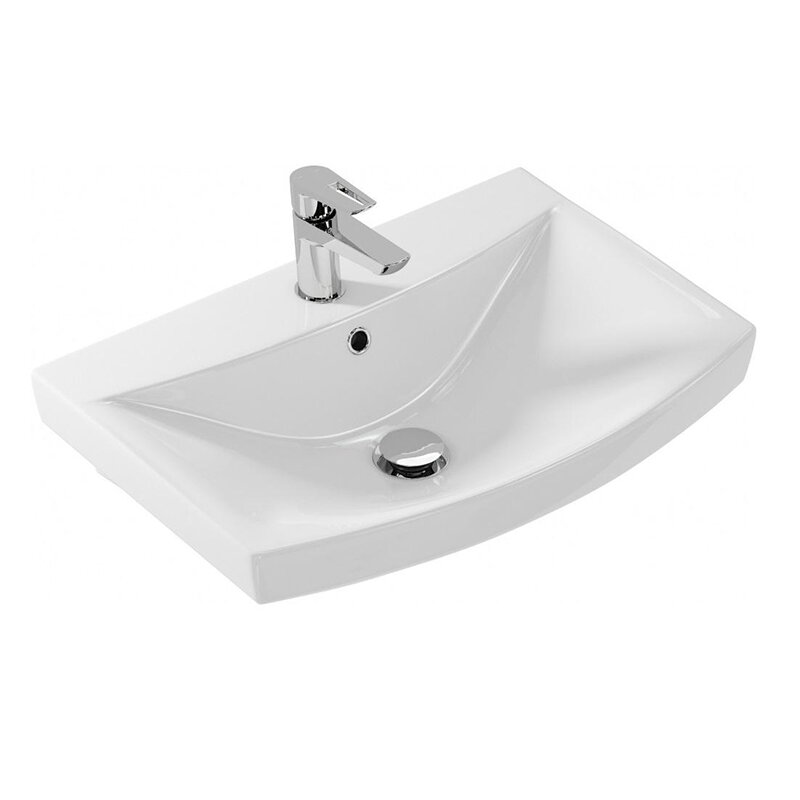 Изображение товара [Раковина] Cersanit CARINA-60 Белая с переливом 60x41.5x16 см