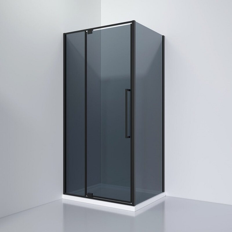 Изображение товара Душевой уголок Black&White Stellar Wind S812 BG, 100 x 100 см, стекла серые, профиль черный матовый, 8121000G Изображение товара Душевой уголок Black&White Stellar Wind S812 BG, 100 x 100 см, стекла серые, профиль черный матовый, 8121000G