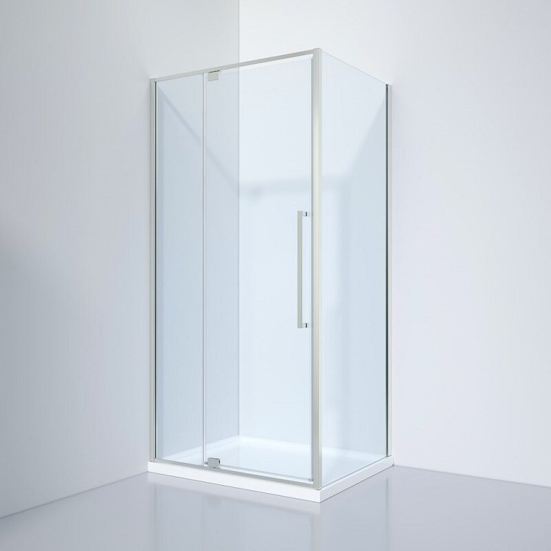 Изображение товара Душевой уголок Black&White Stellar Wind S812 CC 90x90 см с прозрачными стеклами и хром профилем