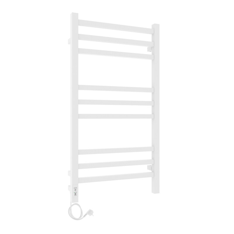 Изображение товара Полотенцесушитель электрический Laris Астор ЧК9, ширина 38 см, высота 70 см, с возможностью скрытого подключения, подключение слева, белый матовый муар, 73207769
