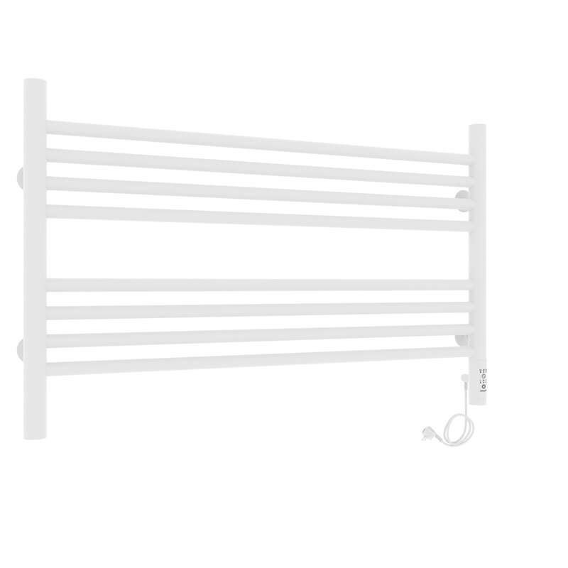 Изображение товара Полотенцесушитель электрический Laris Оливия ЧК8, ширина 83 см, высота 50 см, с возможностью скрытого подключения, подключение справа, белый матовый муар, 73207627