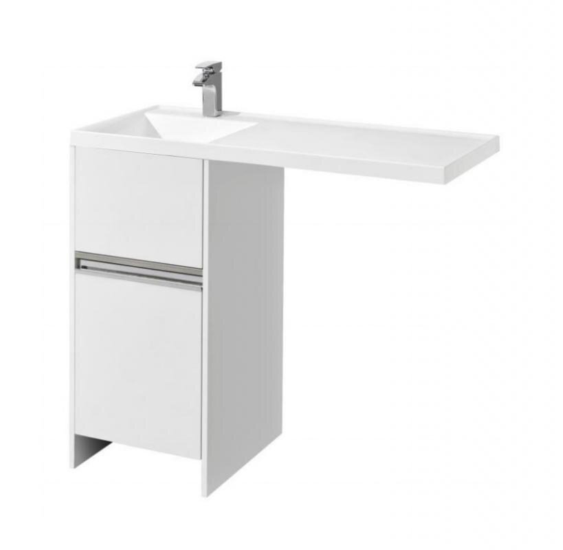 Изображение товара Тумба с раковиной Акватон Лондри для стиральной машины 105 см белая