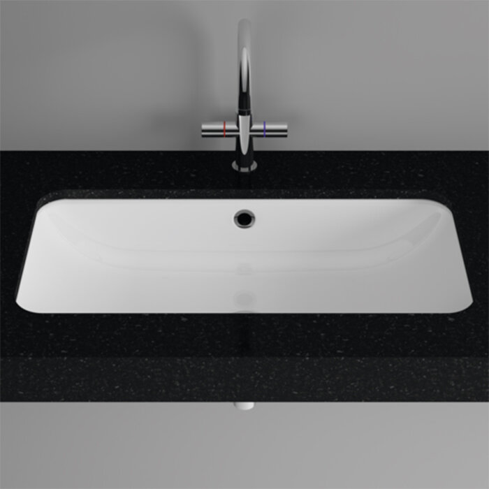 Изображение товара Раковина Bette One 43.4 см, встраиваемая снизу, без отверстия под смеситель, с шумоизоляцией, белый, A135-000