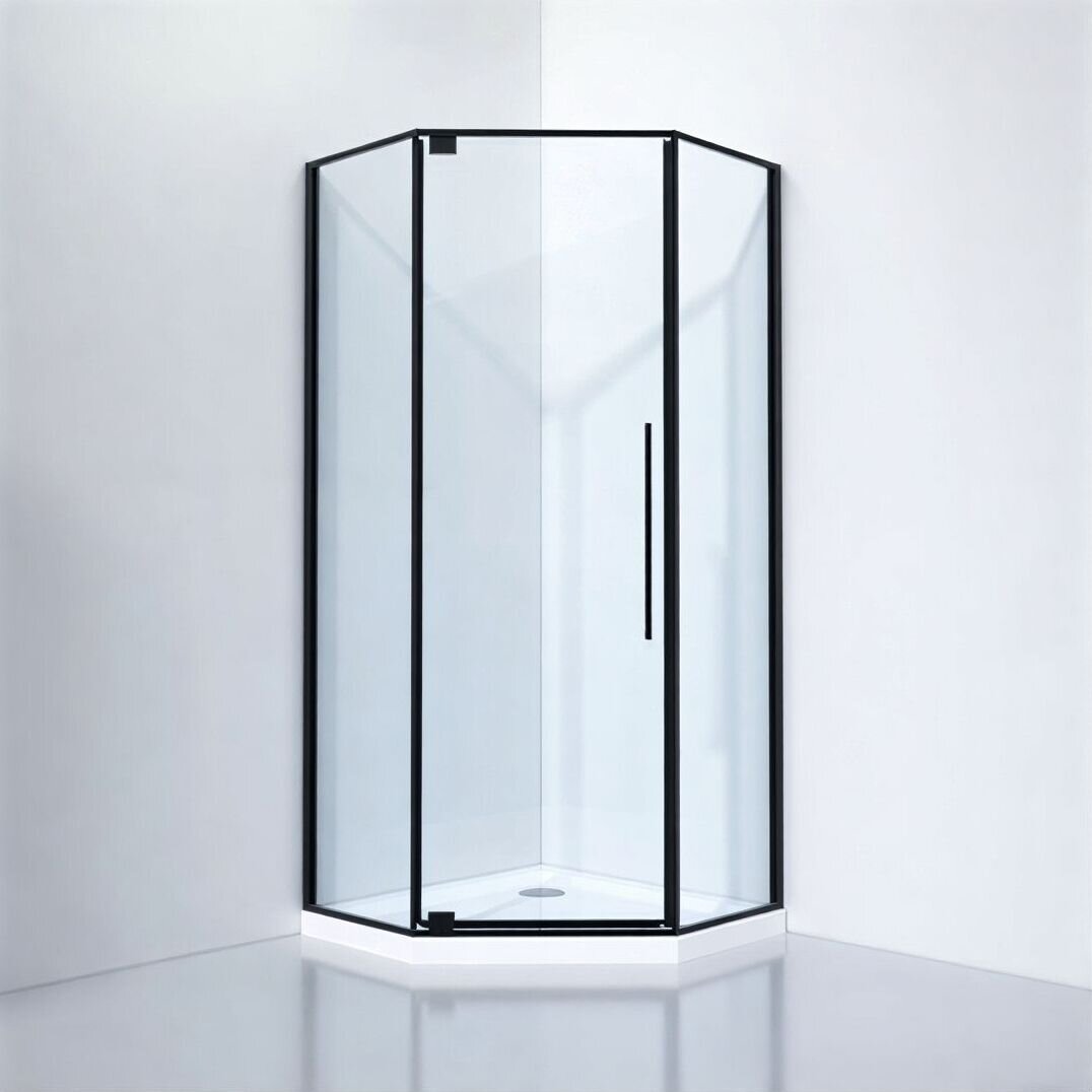 Изображение товара Душевой уголок Stellar Wind S815 BC Black&White 90x90 см, стекло 6 мм, распашная дверь Изображение товара Душевой уголок Stellar Wind S815 BC Black&White 90x90 см, стекло 6 мм, распашная дверь