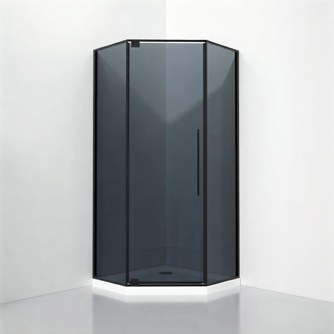 Изображение товара Душевой уголок Black&White Stellar Wind S815 BG, 100 x 100 см, стекла серые, профиль черный матовый, 8151000G Изображение товара Душевой уголок Black&White Stellar Wind S815 BG, 100 x 100 см, стекла серые, профиль черный матовый, 8151000G