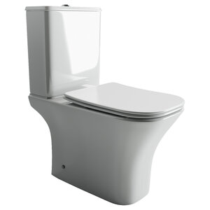 Изображение товара Напольный унитаз Ceramicanova с бачком Alfa CN9002 Rimless, безободковый, крышка микролифт, белый, сантехфарфор