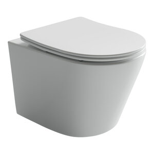 Изображение товара Подвесной унитаз Ceramicanova Balearica CN6000 Rimless, безободковый, крышка микролифт, белый глянцевый, сантехфарфор