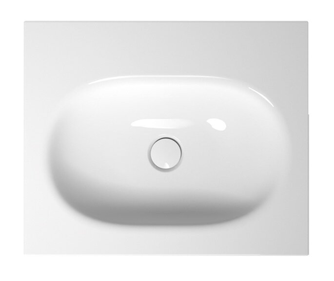 Изображение товара Раковина стальная Bette Comodo A215-000 HLW1, 60 см, встраиваемая сверху, отверстие под смеситель, белый