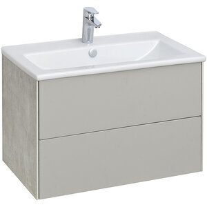 Изображение товара Тумба с раковиной Акватон Сохо 75 см подвесная, слэйт/галька серая, 1A2581K1AJ9A0