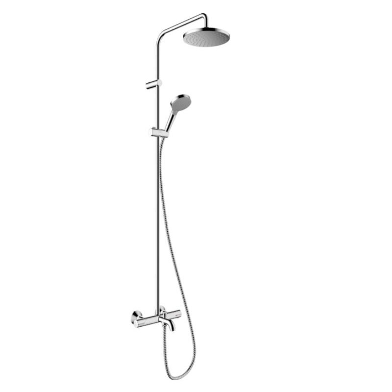 Изображение товара Душевая система Hansgrohe Vernis Blend 26079000, Showerpipe 200 1jet, EcoSmart термостатическая, хром
