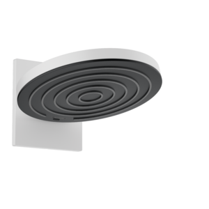 Изображение товара Верхний душ с держателем Hansgrohe Pulsify 24150700 S, 26 см, 1 режим струи, белый матовый, диск графит