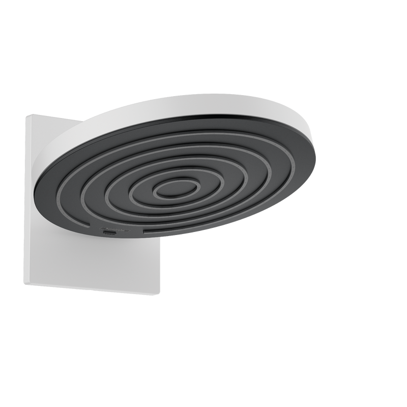 Изображение товара Верхний душ с держателем Hansgrohe Pulsify 24150700 S, 26 см, 1 режим струи, белый матовый, диск графит Изображение товара Верхний душ с держателем Hansgrohe Pulsify 24150700 S, 26 см, 1 режим струи, белый матовый, диск графит