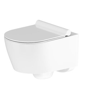 Изображение товара Подвесной унитаз Damixa Jupiter DX77C1700SC, безободковый, крышка-сиденье микролифт, белый