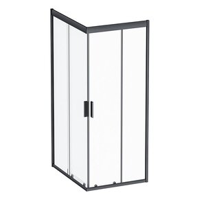 Изображение товара Душевой уголок Am.Pm Gem S Square, 100 x 80 см, высота 200 см, стекло прозрачное, профиль черный матовый, W93G-404-100280-BT