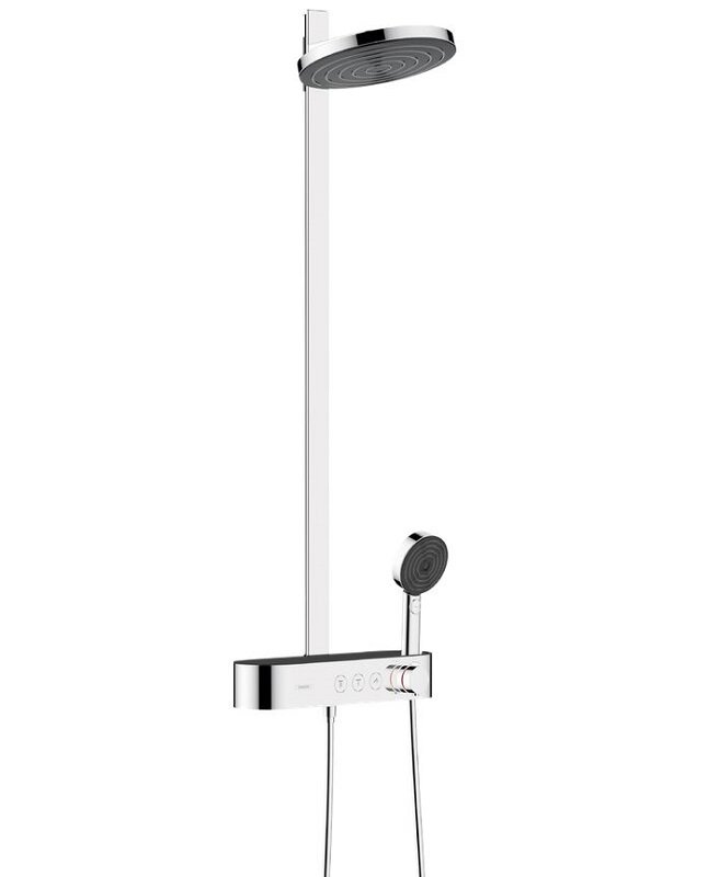 Изображение товара Душевая система Hansgrohe Pulsify 260 2jet с термостатом ShowerTablet Select 400, графит Изображение товара Душевая система Hansgrohe Pulsify 260 2jet с термостатом ShowerTablet Select 400, графит