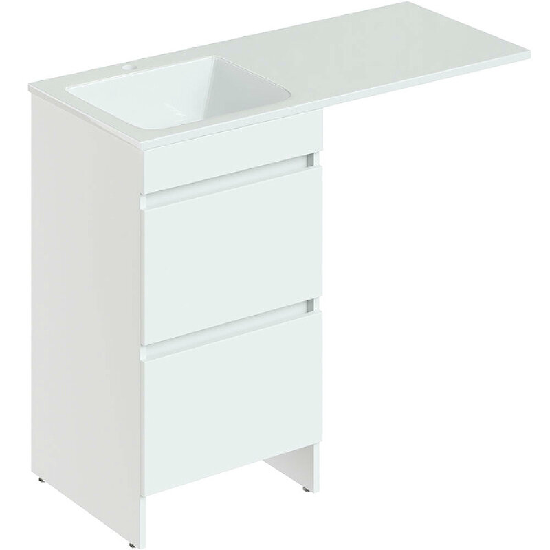 Изображение товара Тумба с раковиной Orange Optima под стиральную машину 110 см белая Россия