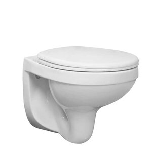 Изображение товара Подвесной унитаз Santeri Альфа безободковый, белый, высота 38 см