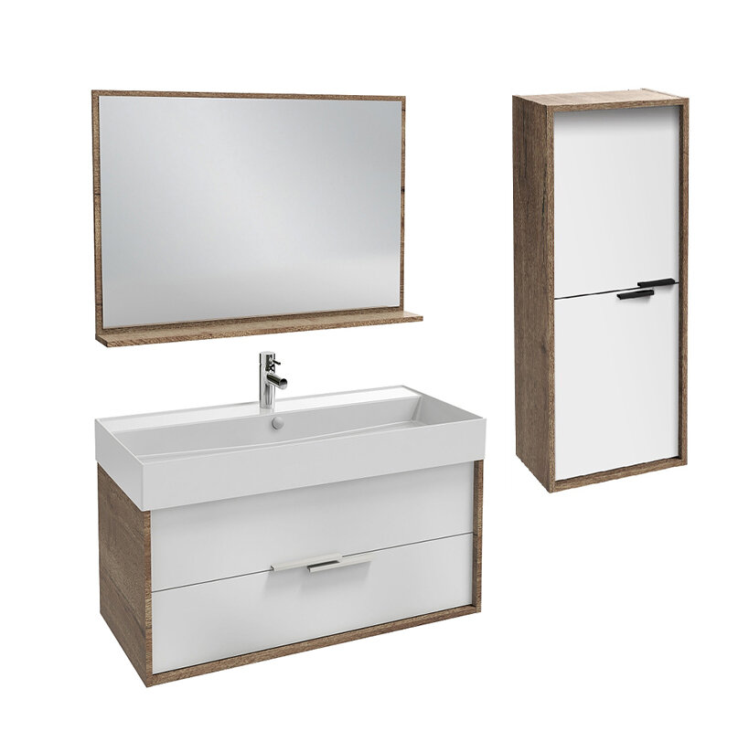 Изображение товара Комплект мебели Jacob Delafon Vivienne 100 см для ванной с подсветкой и раковиной