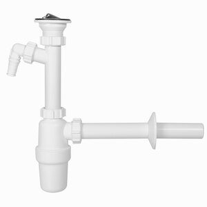 Изображение товара Сифон для раковины Styron с большим стоком и водосливом, 32 мм, STY-534-1