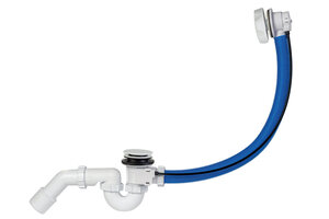 Изображение товара Слив-перелив для ванны Styron полуавтомат 530 мм белый STY-536-A-F