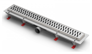 Изображение товара Водоотводящий желоб Azario Harmony 85 см с нержавеющей сталью и хром глянцевым покрытием