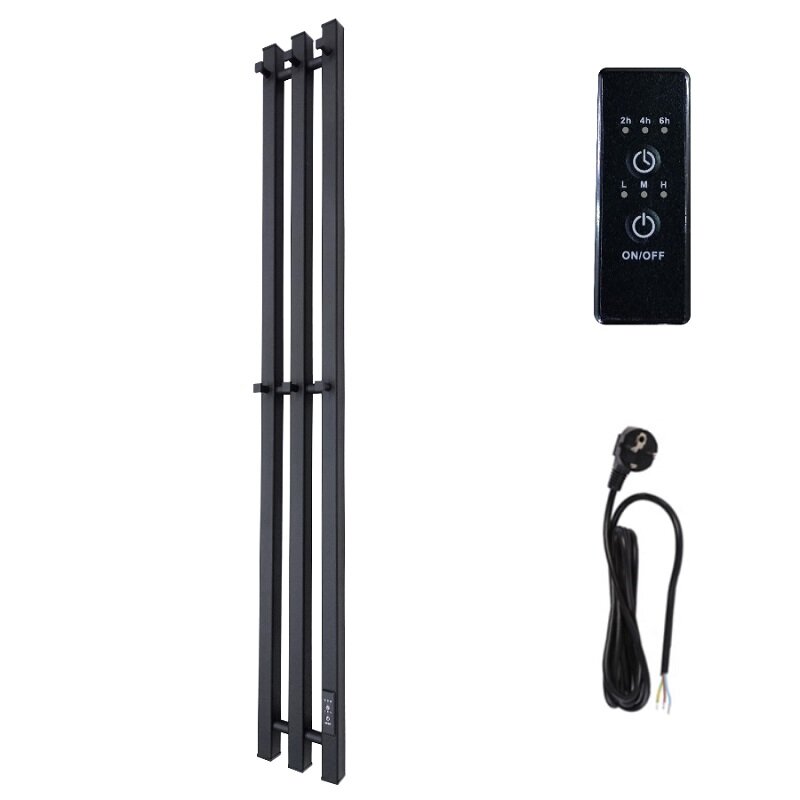 Изображение товара Электрический полотенцесушитель Маргроид Инаро профильный 120 см черный матовый