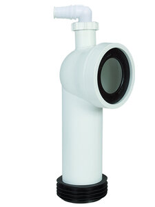 Изображение товара Фановая труба Styron с уклоном под 90 и подсоединением для стиральной/посудомоечной машин, 110 мм, STY-530-90-M