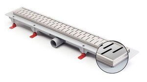 Изображение товара Водоотводящий желоб Azario Medium 55 см, хром матовый, AZ-CH 550 M