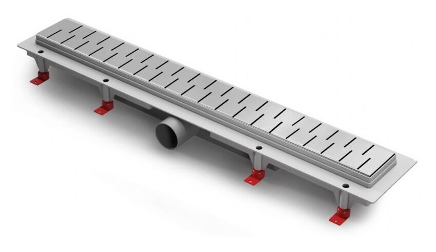 Изображение товара Дренажный желоб Azario Medium 85 см хром матовый с регулировкой высоты