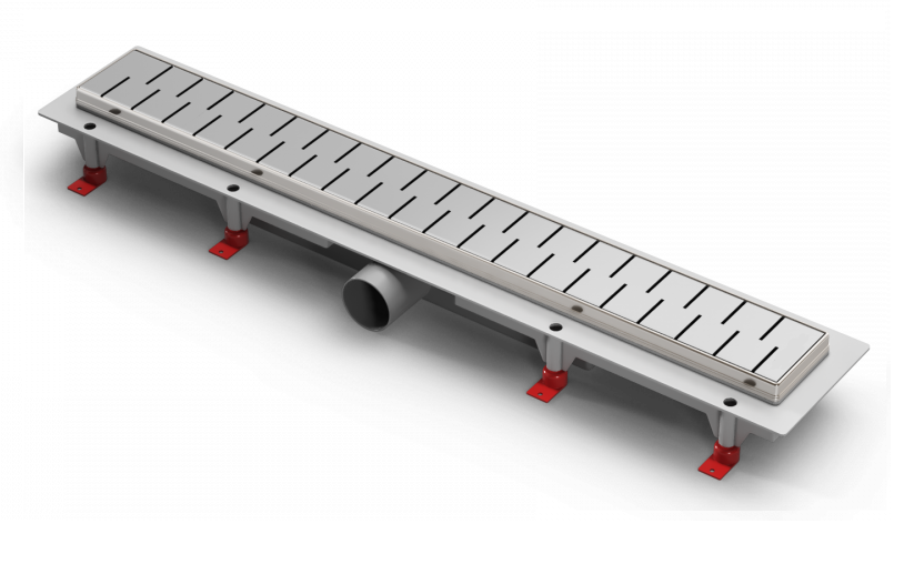 Изображение товара Водоотводящий желоб Azario Medium 75 см с рамкой из нержавеющей стали хром матовый
