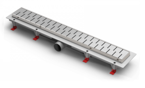 Изображение товара Водоотводящий желоб Azario Medium 75 см c рамкой из нержавеющей стали, хром матовый, AZ-CH 750 MN