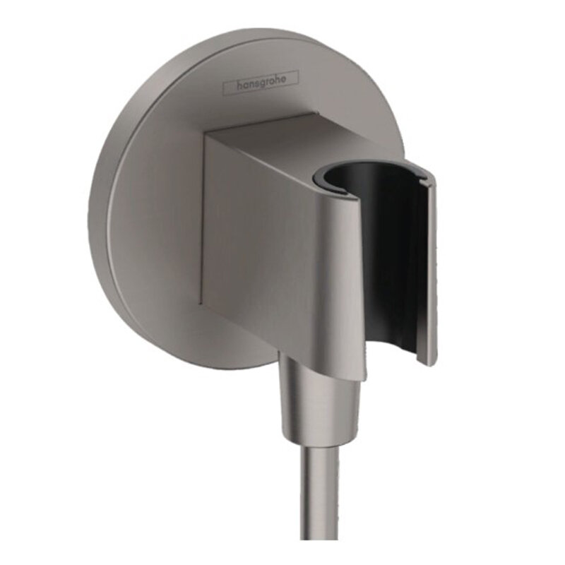 Изображение товара Шланговое подключение Hansgrohe FixFit S с держателем для лейки, черный хром