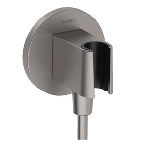 Изображение товара Шланговое подсоединение Hansgrohe FixFit S, с держателем для лейки, шлифованный черный хром, 26888340