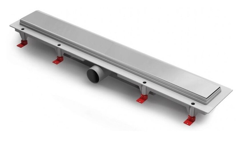 Изображение товара Дренажный канал Azario Klasik 85см хром матовый с регулятором и пропускной способностью 40л/мин