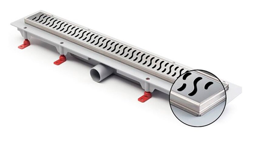 Изображение товара Водоотводящий желоб Azario Harmony 55 см хром матовый