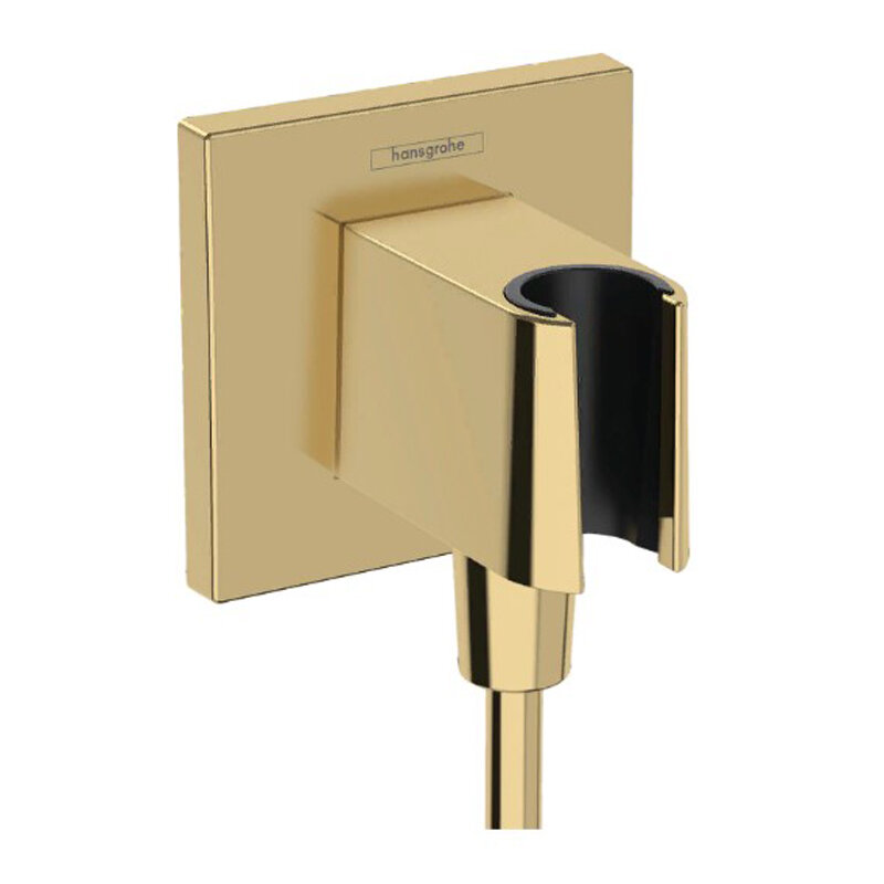 Изображение товара Шланговое подключение Hansgrohe FixFit E с держателем для лейки полированное золото