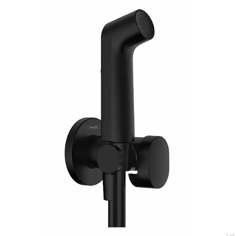 Изображение товара Гигиенический душ Hansgrohe Bidette 29230670 S 1jet черный матовый с держателем и шлангом