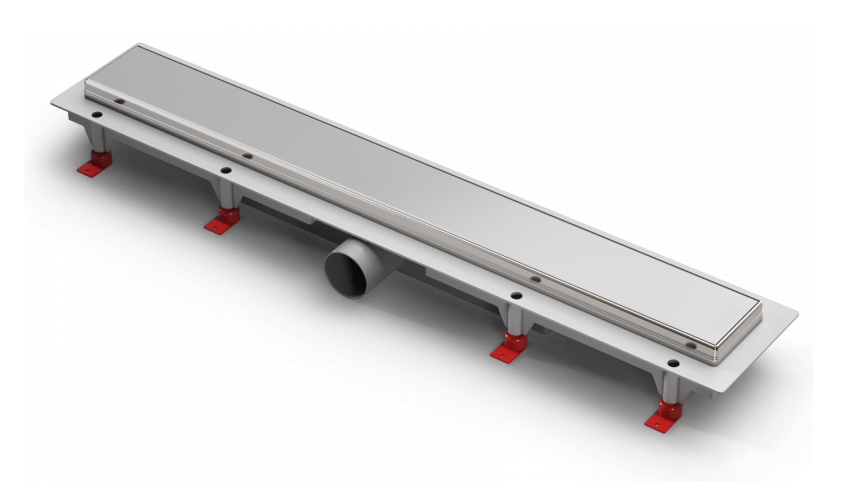 Изображение товара Дренажный канал Azario Klasik 75 см из нержавеющей стали хром матовый