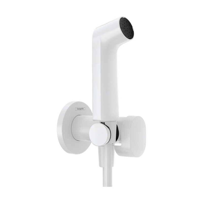Изображение товара Гигиенический душ Hansgrohe Bidette 29232700 S 1jet со смесителем, белый матовый Изображение товара Гигиенический душ Hansgrohe Bidette 29232700 S 1jet со смесителем, белый матовый