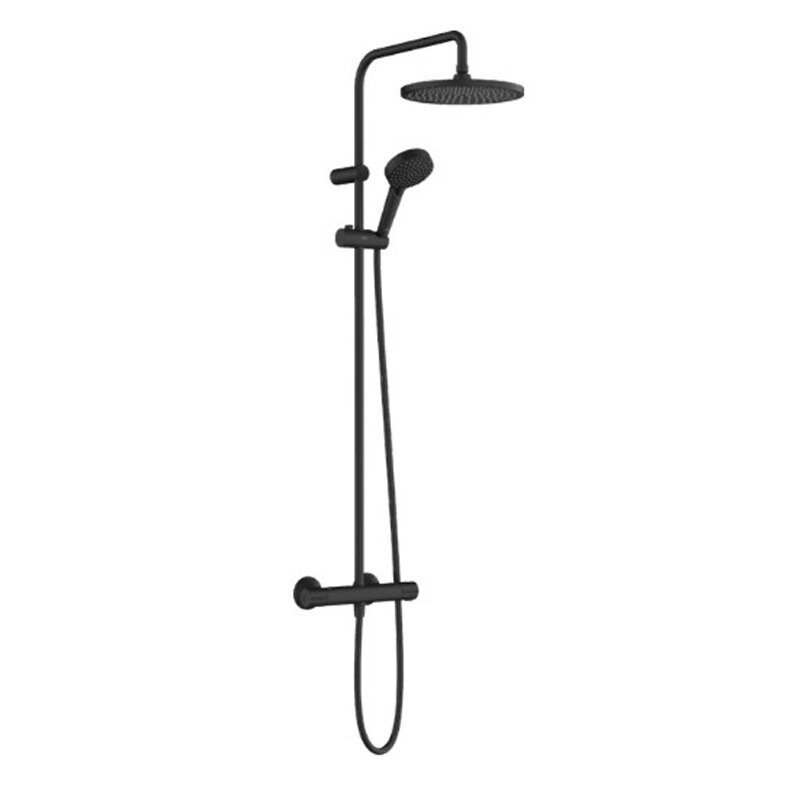 Изображение товара Душевая система Hansgrohe Vernis Blend Showerpipe 240 1jet EcoSmart термостатарическая черный матов