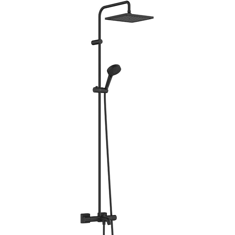 Изображение товара Душевая система Hansgrohe Vernis Shape 26900670 Showerpipe 240 1jet, термостатическая, черный матовый Изображение товара Душевая система Hansgrohe Vernis Shape 26900670 Showerpipe 240 1jet, термостатическая, черный матовый