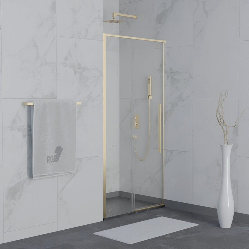 Изображение товара Душевая дверь RGW SV-12G раздвижная 150х195 см стекло прозрачное золото