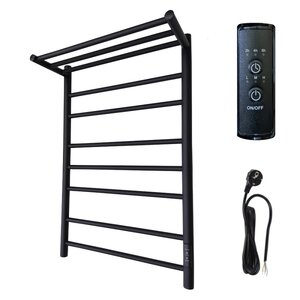 Изображение товара Полотенцесушитель электрический Маргроид Вид 10, 80х50, с полкой, ширина 50 см, высота 80 см, подключение справа, черный матовый, 10-8050-1051-9005R