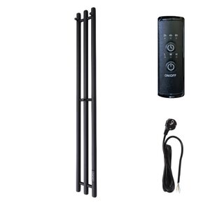 Изображение товара Полотенцесушитель электрический Маргроид Инаро, 3 крючка, ширина 12 см, высота 120 см, диммер справа, черный матовый, Inaro3v-12012-1049-9005R