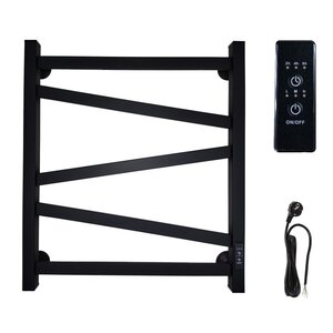 Изображение товара Полотенцесушитель электрический Маргроид Зигзаг 60x50 см черный матовый