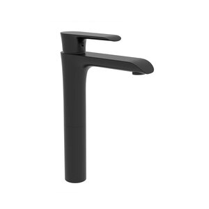 Изображение товара Смеситель Vincea Esse VBF-1E2MB для накладной раковины, высокий, черный матовый