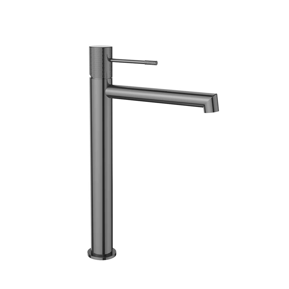 Изображение товара Высокий смеситель Vincea Desire VBF-1D2GM для накладной раковины, gunmetal