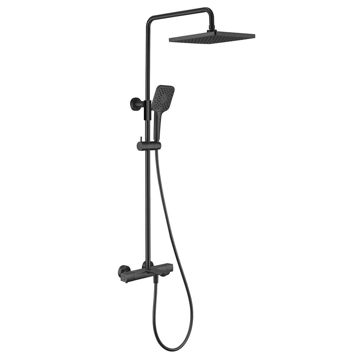 Изображение товара Водно-термостатическая душевая система Vincea Next VSFS-1N1TMB черный матовый
